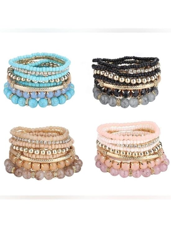 Sailimue Jewelry - Sailimue beaded bracelets set of 8